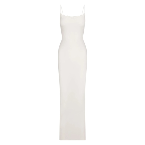 SKIMS Dresses & Skirts - SKIMS FITS EVERYBODY LACE LONG SLIP DRESS | MARBLE - MARBLE / XXS